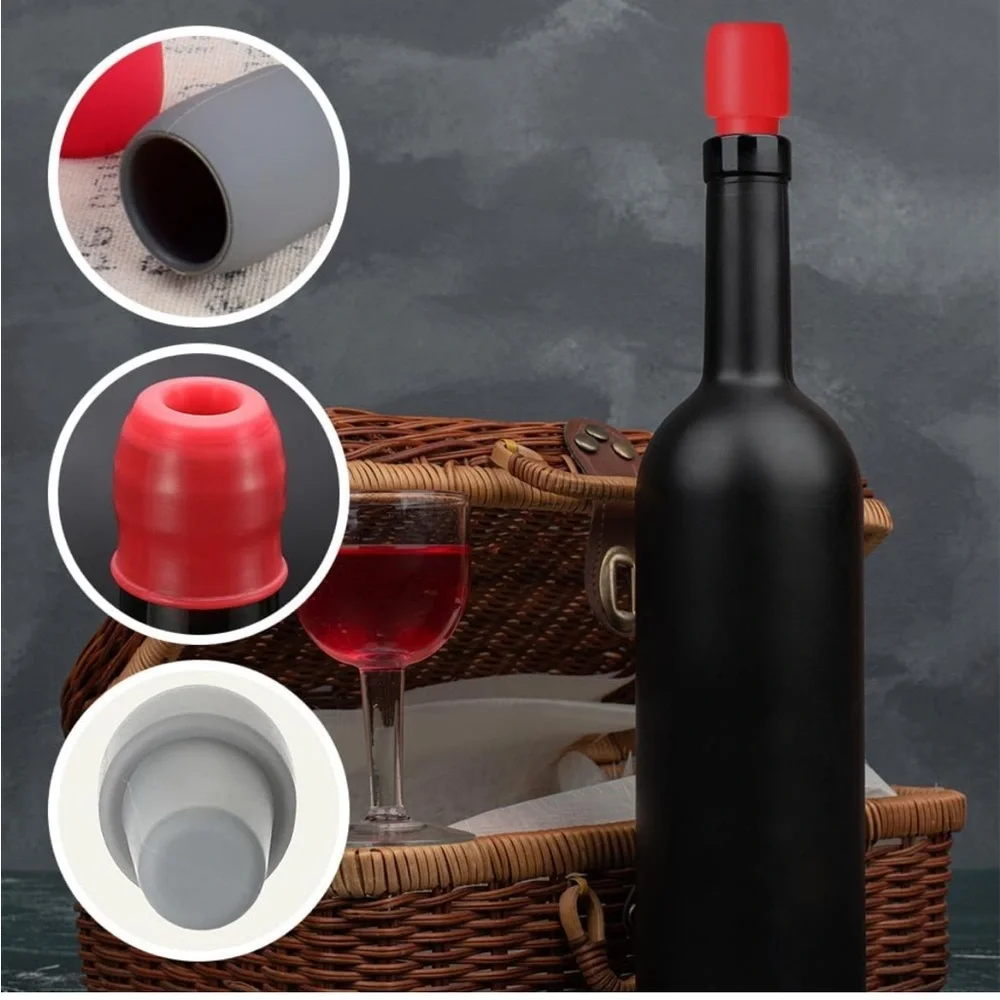 NEW Silicone Wine Bottle Stoppers - Set of 8